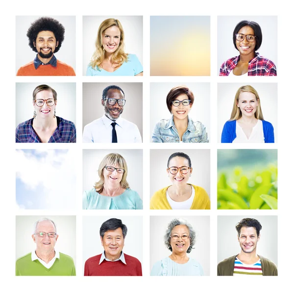 Skupina lidí, multietnické rozmanitý svět — Stock fotografie
