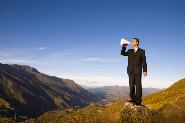 Empresario gritando — Foto de Stock