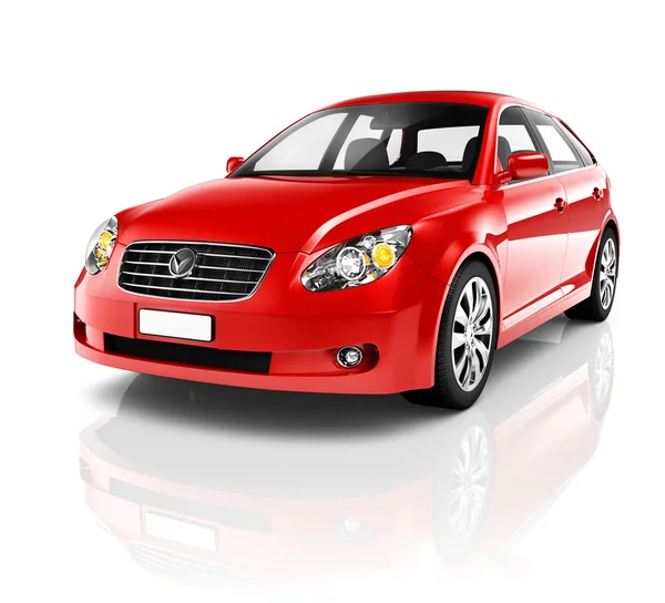 Carro de Sedan vermelho — Fotografia de Stock