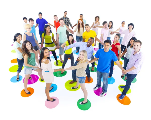 Large Group of People Holding Hand — Stock Photo, Image