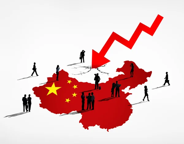 Business People and China Debt Crisis — Stock Photo, Image