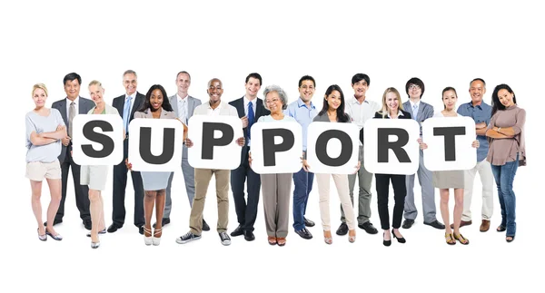 People Holding Letters That Form Support — Stock Photo, Image