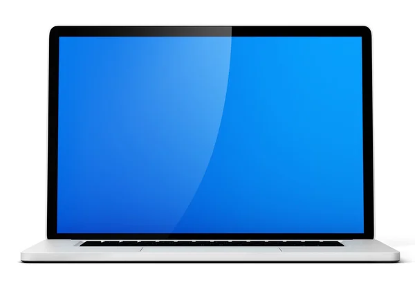 Laptop with blue screen — Stock Photo, Image