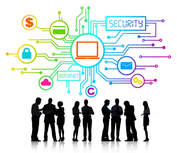 Business People Discussing Network Security — Stock Photo, Image