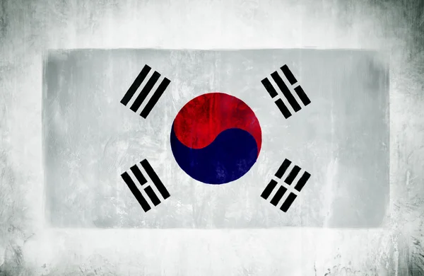 Dél-korea zászlaja — Stock Fotó