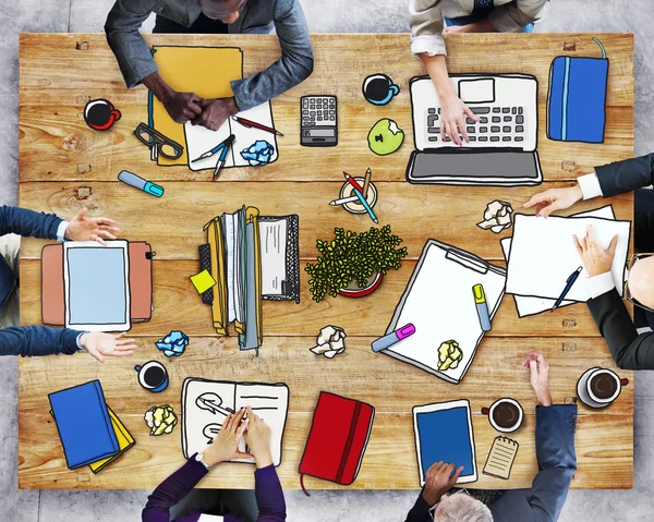 Diverse zakelijke mensen die werken in conferentie — Stockfoto