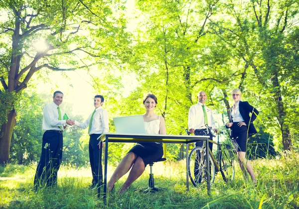 Equipo empresarial verde — Foto de Stock