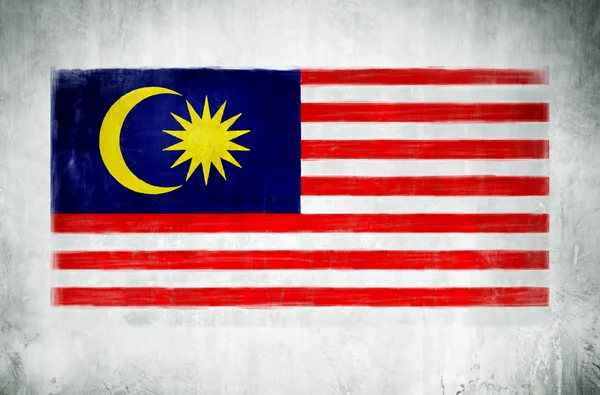 Národní vlajka Malajsie — Stock fotografie