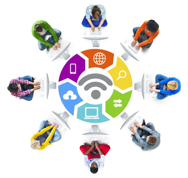 People and WIFI Concepts — Stock Photo, Image