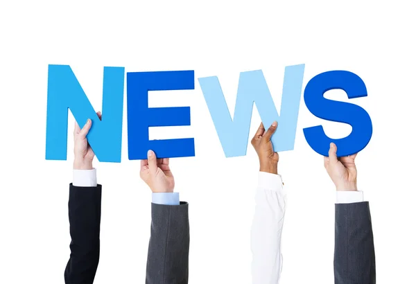 Business People Holding News — Stock Photo, Image