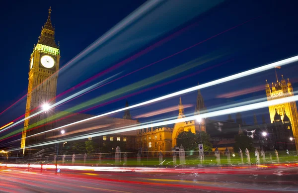 Il grande Ben di Londra con le luci — Foto Stock