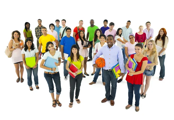 Large Group of Student Going to School — Stock Photo, Image