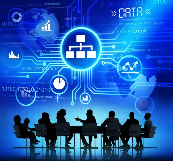 People and Computer Network Concept — Stock Photo, Image