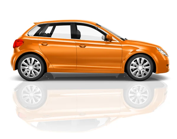 Orange Sedan — Stock Photo, Image