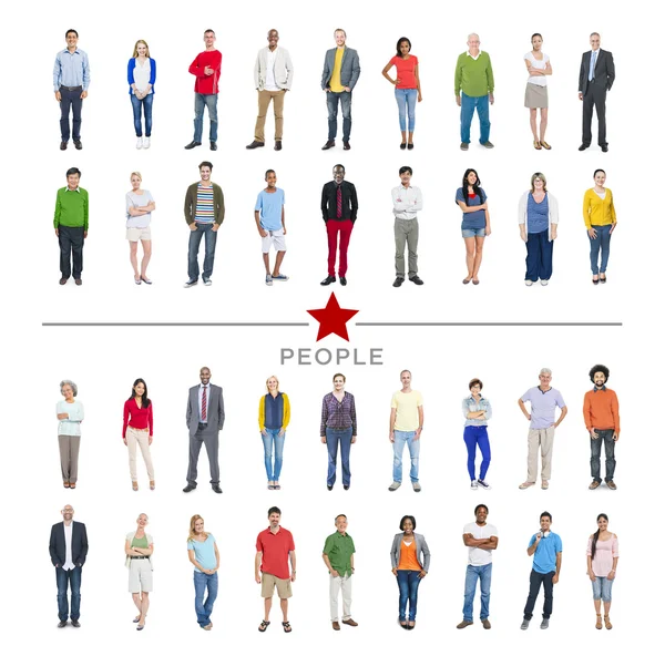 Multiétnico Diversas pessoas coloridas — Fotografia de Stock