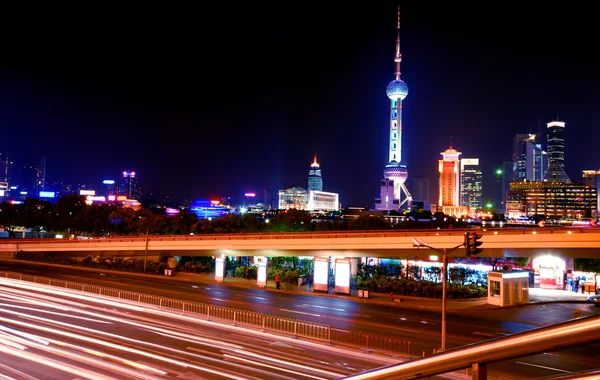 Lichtanzeigetunnel in Shanghai — Stockfoto