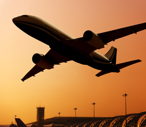 Самолет в воздухе
