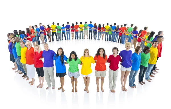 Multi racial world people united — Stock Photo, Image