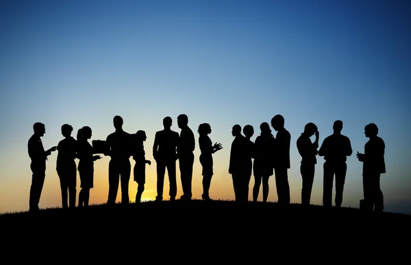 Business people working outdoors — Stock Photo, Image