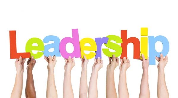 People Holding Word Leadership — Stock Photo, Image