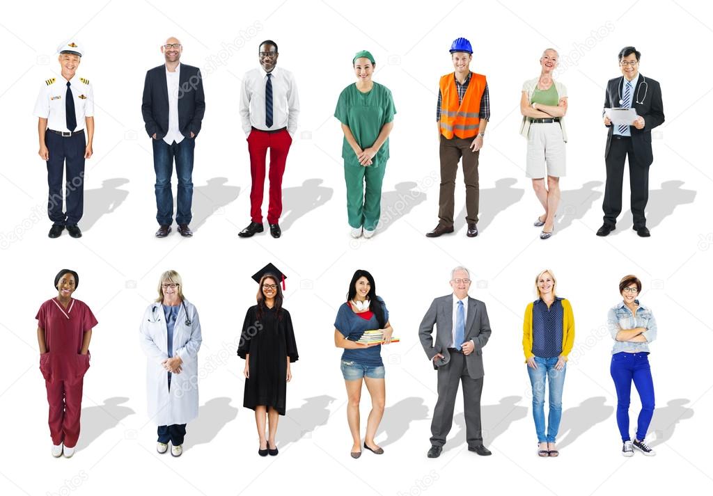 People and Diverse Jobs Concept
