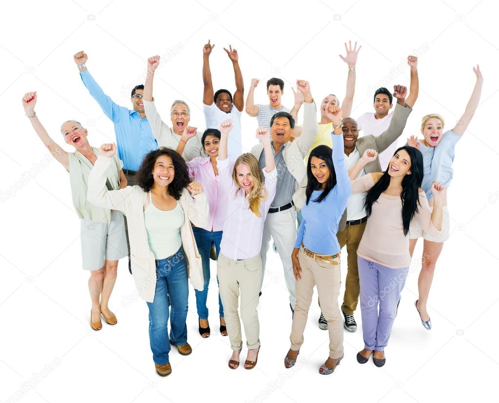 Group of Diverse People Celebrating