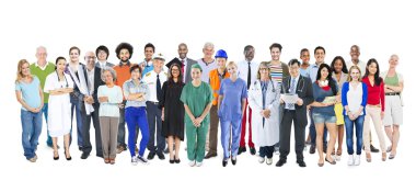 İnsanlar çok ırklı çeşitli karışık işgal