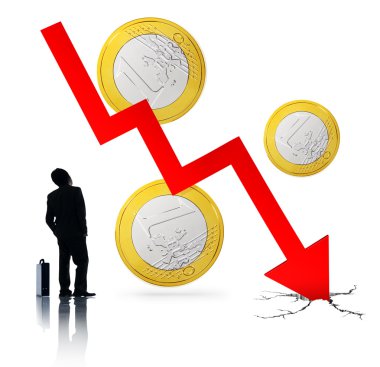 Businesman ve çöken Euro