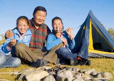 Moğol aile kamp 
