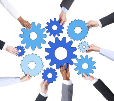 dişli sembolleri holding iş adamları