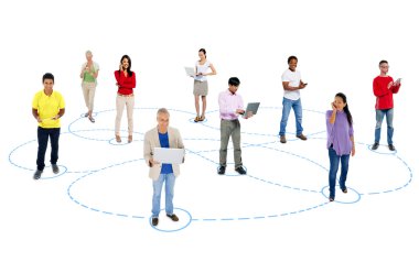 insanlar sosyal medya kavramı ile