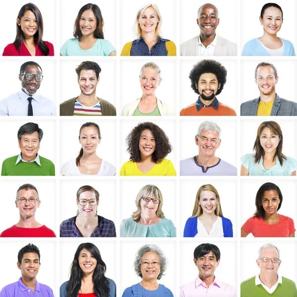 Retrato de pessoas multiétnicas diversas — Fotografia de Stock