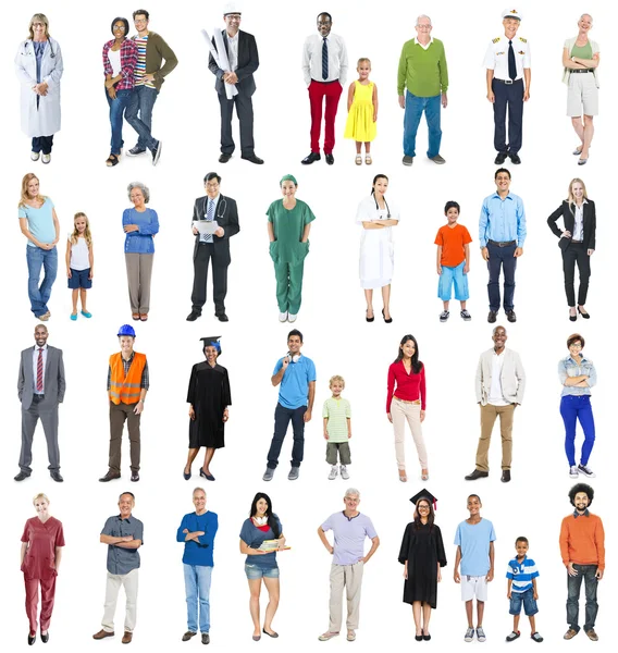 Multiethnic Diverse Mixed Occupation People — Stock Photo, Image