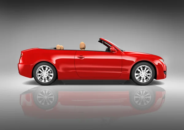 Kırmızı sedan Cabrio — Stok fotoğraf
