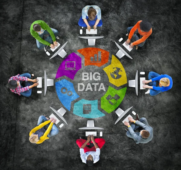 People with Big Data Concept — Stock Photo, Image