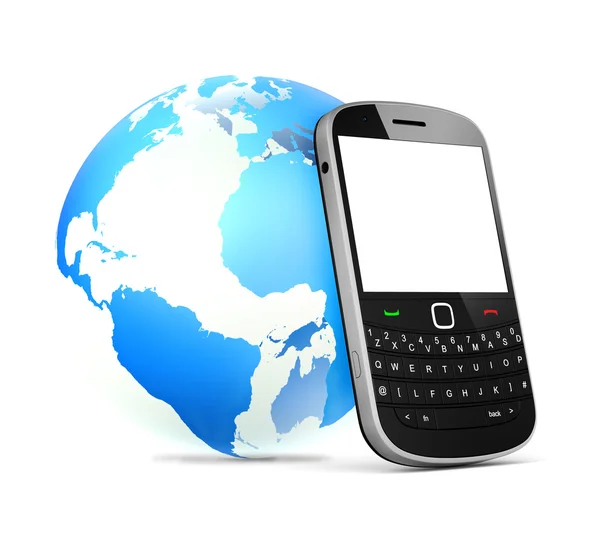 Weltkommunikation per Telefon — Stockfoto