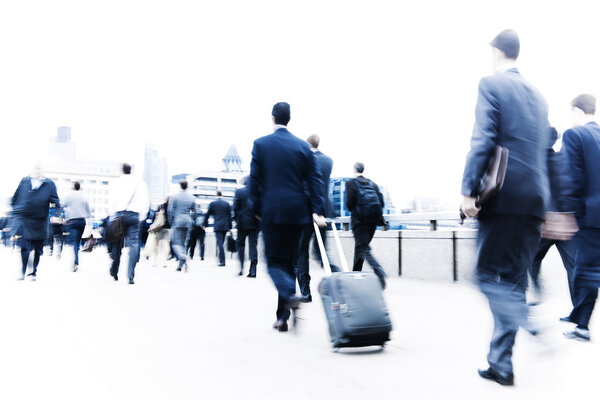 Commuters in the city