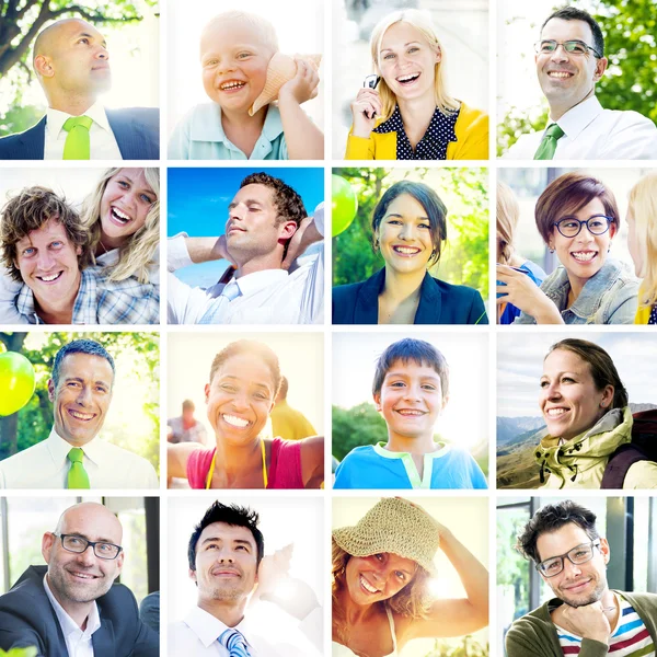 Diversas pessoas felizes — Fotografia de Stock