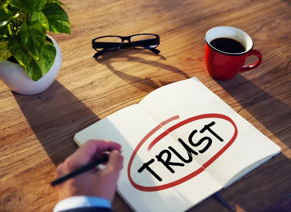 Diverse Businessman Brainstorming About Trust — Stock Photo, Image