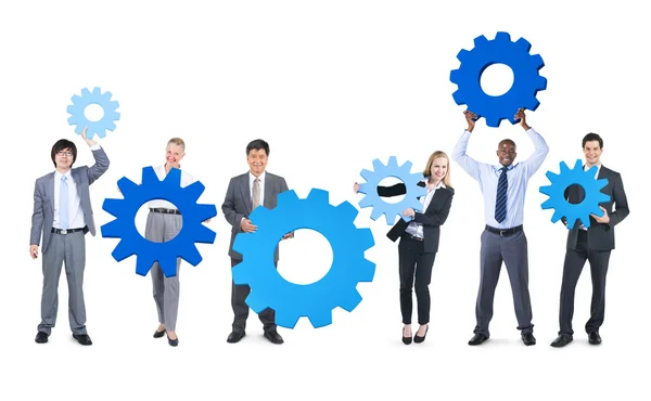 Business Team with gears — Stock Photo, Image