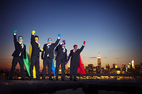 Superhero businessmen — Stock Photo, Image