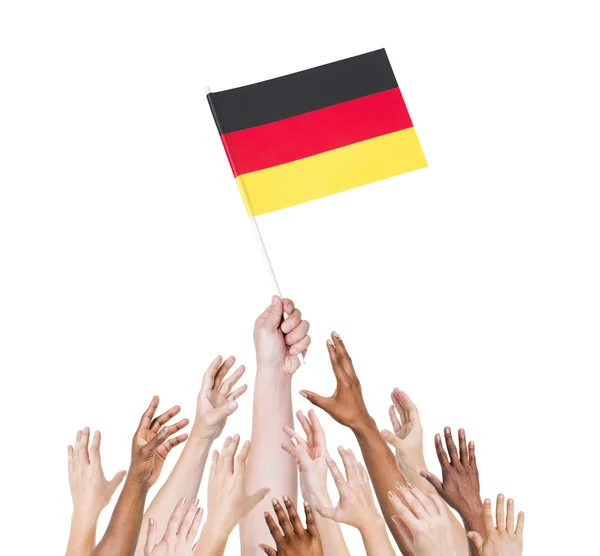 Hand met Duitsland vlag — Stockfoto