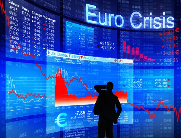 Businessman and Euro Crisis — Stock Photo, Image