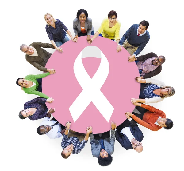 Lidé a prsu Rakovina koncept — Stock fotografie