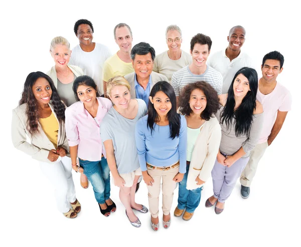 Grupo de personas mirando hacia arriba — Foto de Stock