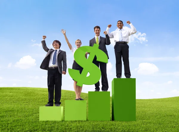 Business People with Dollar Sign — Stock Photo, Image