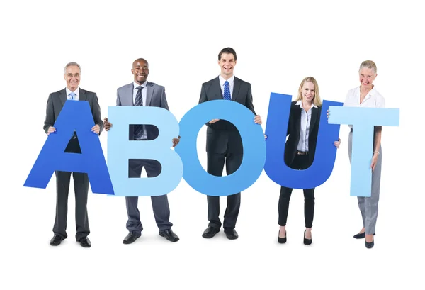 Business People Holding the Alphabet — Stock Photo, Image