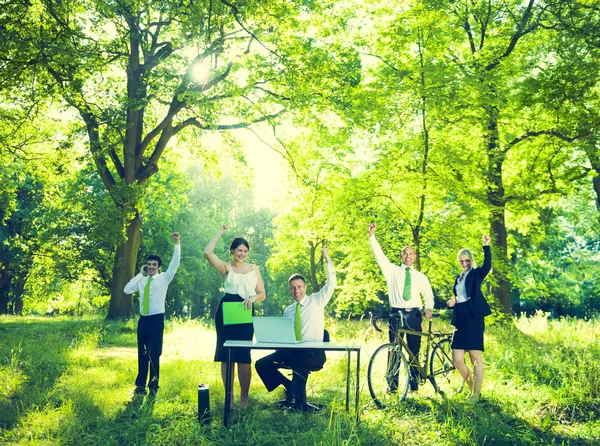 Green business team — Stock Photo, Image