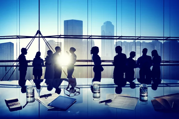 Business People Gathered Inside Office — Stock Photo, Image