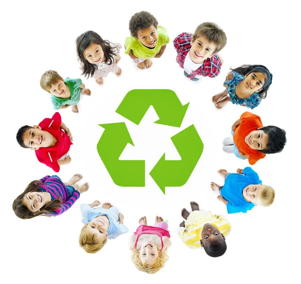 Recycling für Kinder — Stockfoto